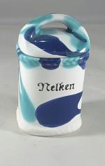 Gmundner Keramik-Dose/Gewrz eckig  Nelken